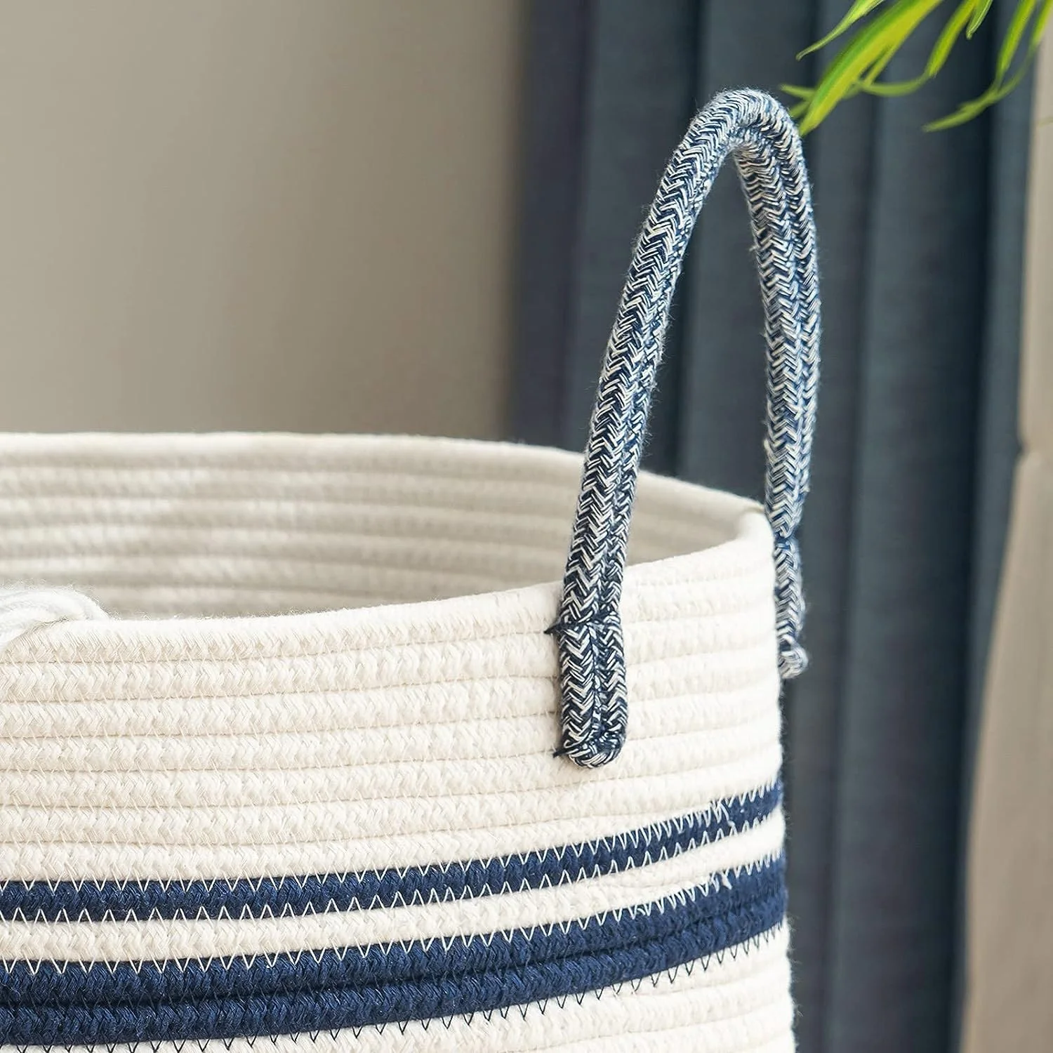 free samples 100% natural cotton rope basket baby foldable storage boxes laundry storage basket