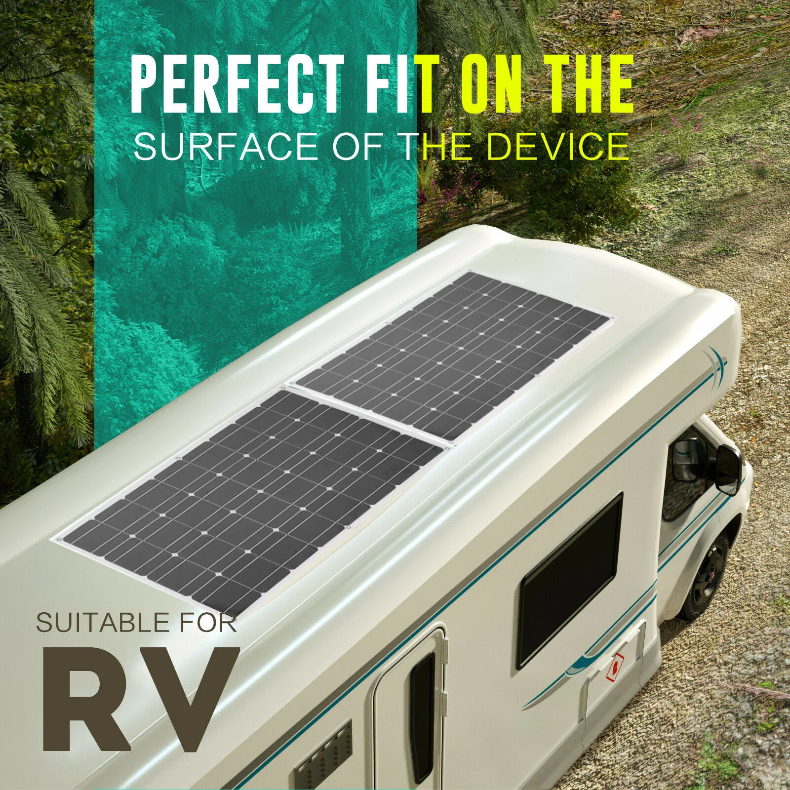 
200w Off Grid Monocrystalline Flexible Solar Panel Home Plate Energy System Panel Kit For Generator Power Charge Caravan Boat 