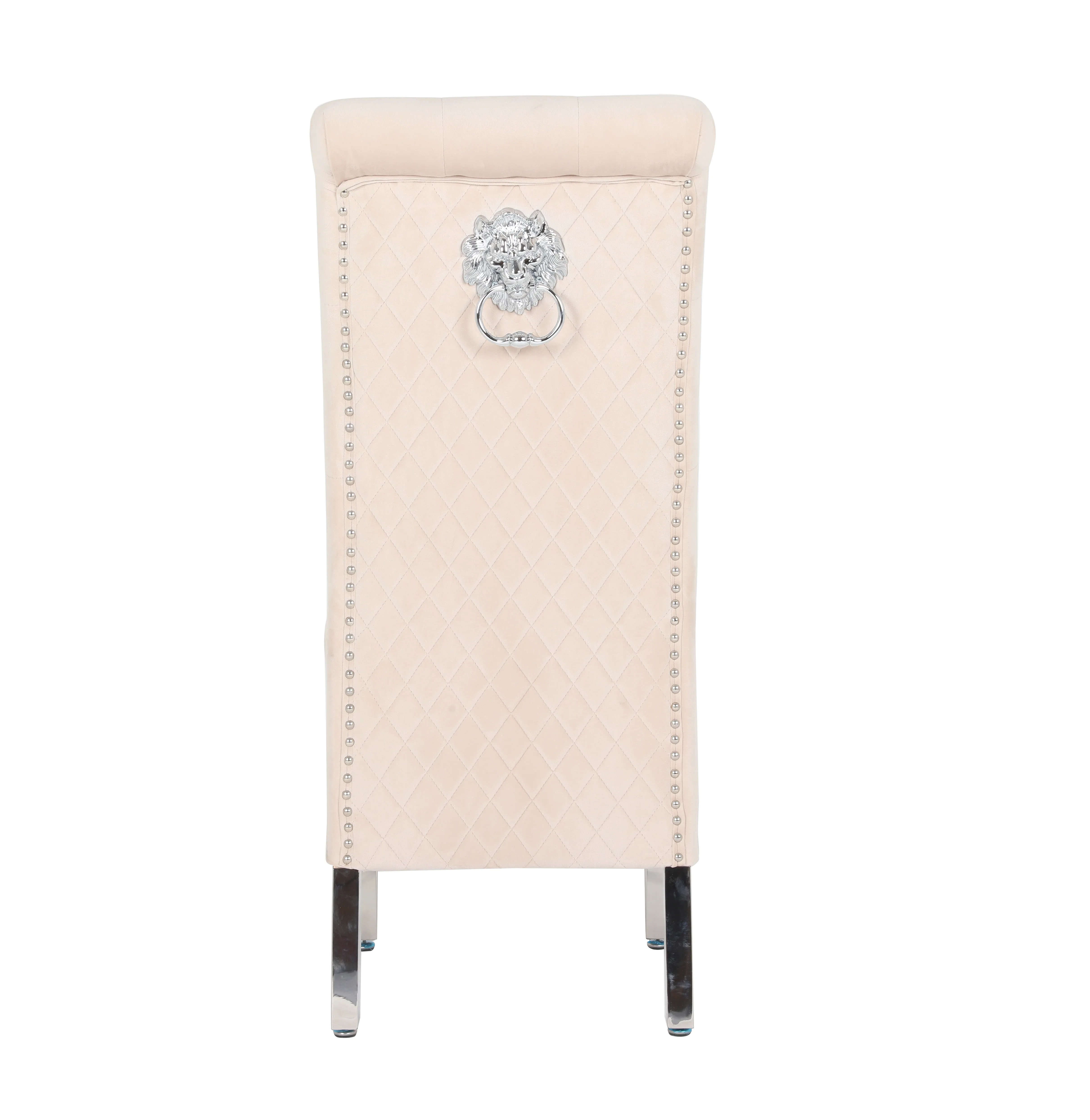 Hotel Velvet Scroll Back  chair Modern stainless steel leg dining Chair