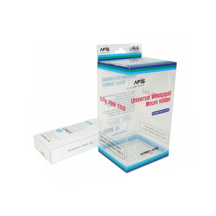 Transparent Plastic Printed PVC Box Display Packaging Folding Acetate Boxes Clear