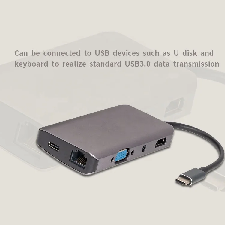  Алюминиевый компьютер USBC Thunderbolt 3 USB-концентратор 0 9 портов высокомощное зарядное устройство Multi C адаптер для Macbook сделанный на