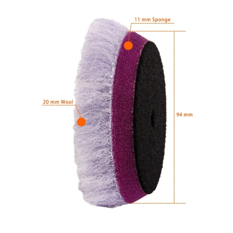 3 Inch Polishing Foam Car Buffing Pad Woollen Wool Foam Polishing Buffing Pad For Cars Polisher Detailing Waxing