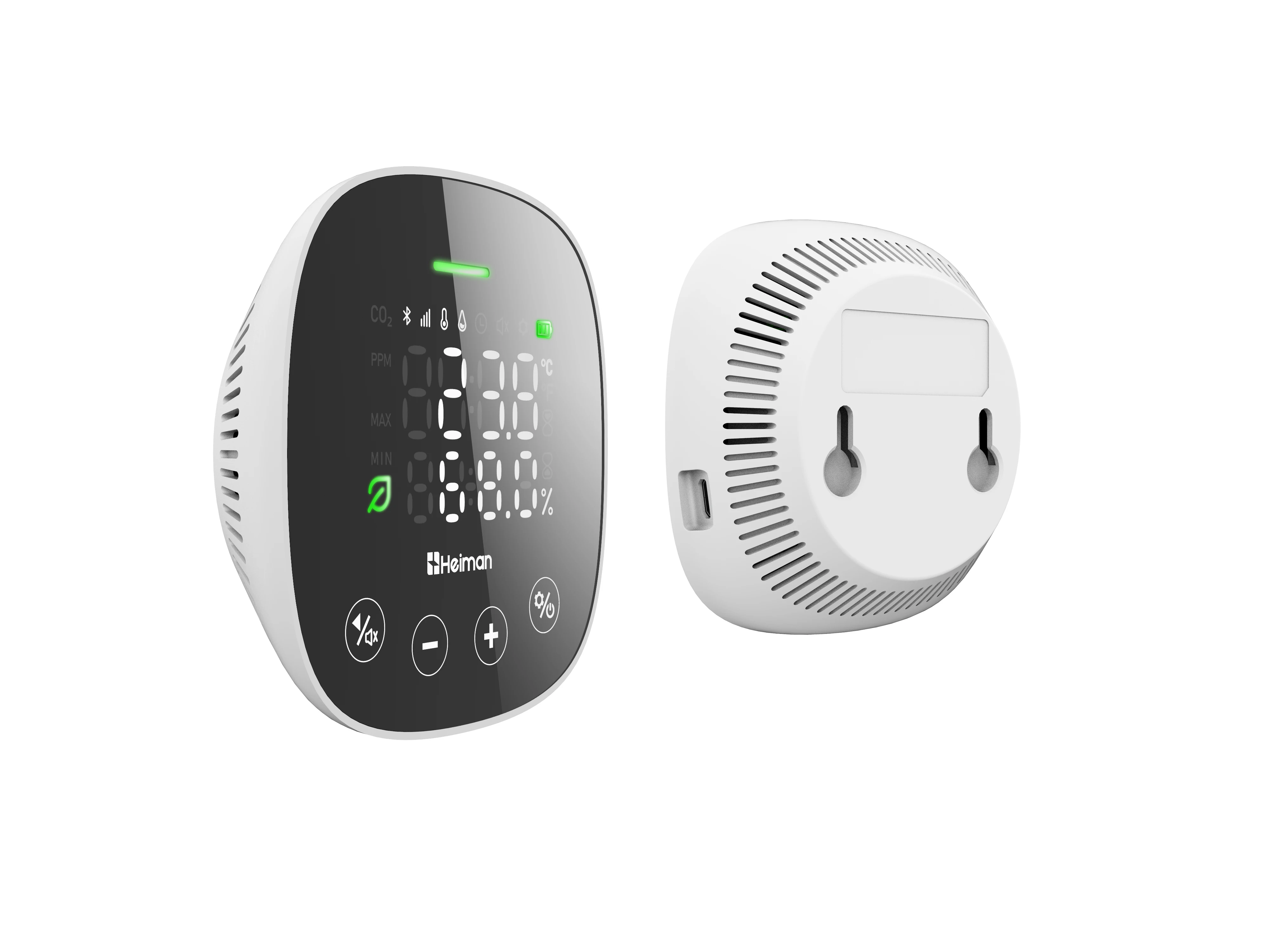 Новое поступление смарт-детектор CO2 Zigbee Heiman монитор качества воздуха с управлением через приложение настенный подвесной или