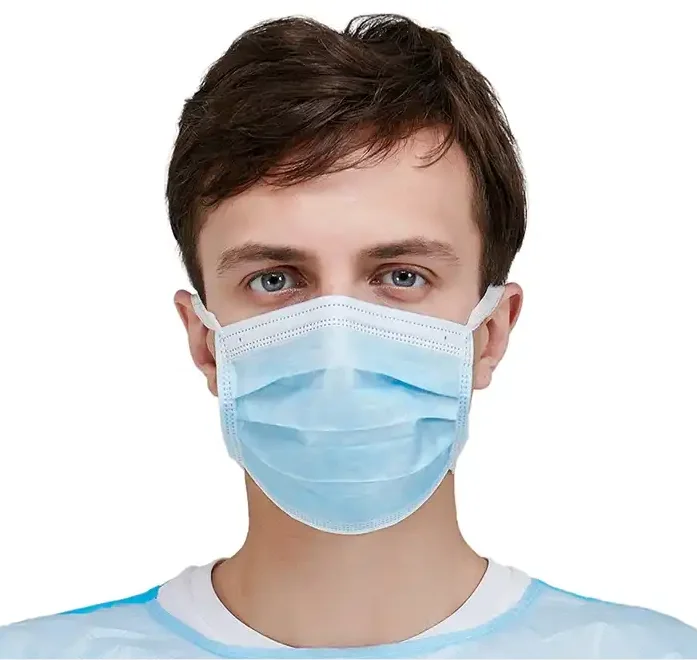 Wholesale Disposable 3 Ply Non-woven Fabric Facemasks  ASTM F2100 Level 2 Earloop Facemask Surgical Medical Face Mask