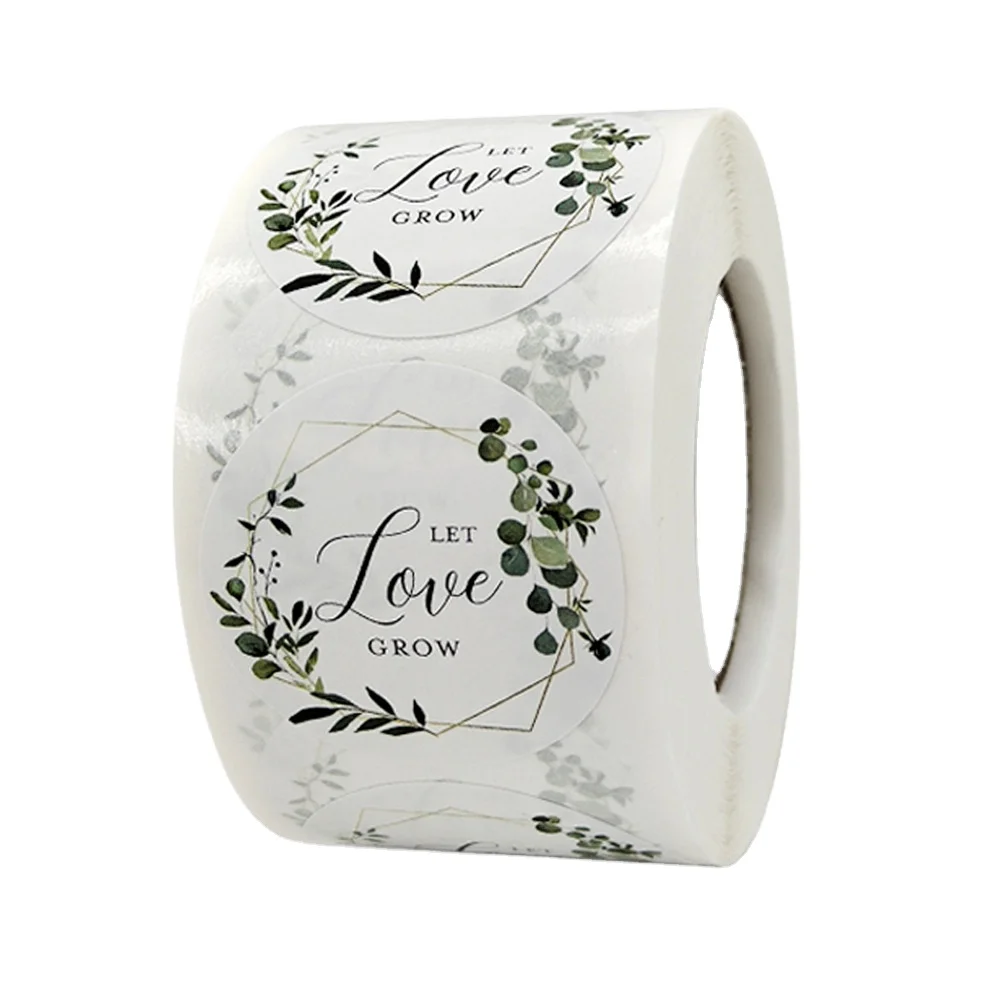 gift envelope sealing sticker round shape paper flower sticker wedding decor sticker