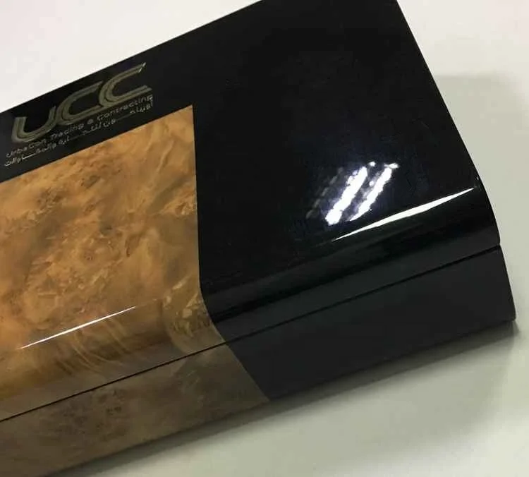 China Factory Customized Decorative Wooden Packaging Box Premium Large Wood Box Storage Gift Black Piano Lacquer Boxes