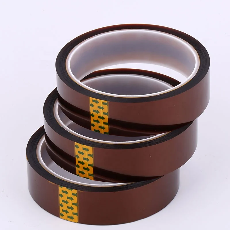 High Temperature Thickness 280c Heat Resistant Silicone Kaptons Tape Masking Polyimide PI Film ESD Amber Polyimide Tape