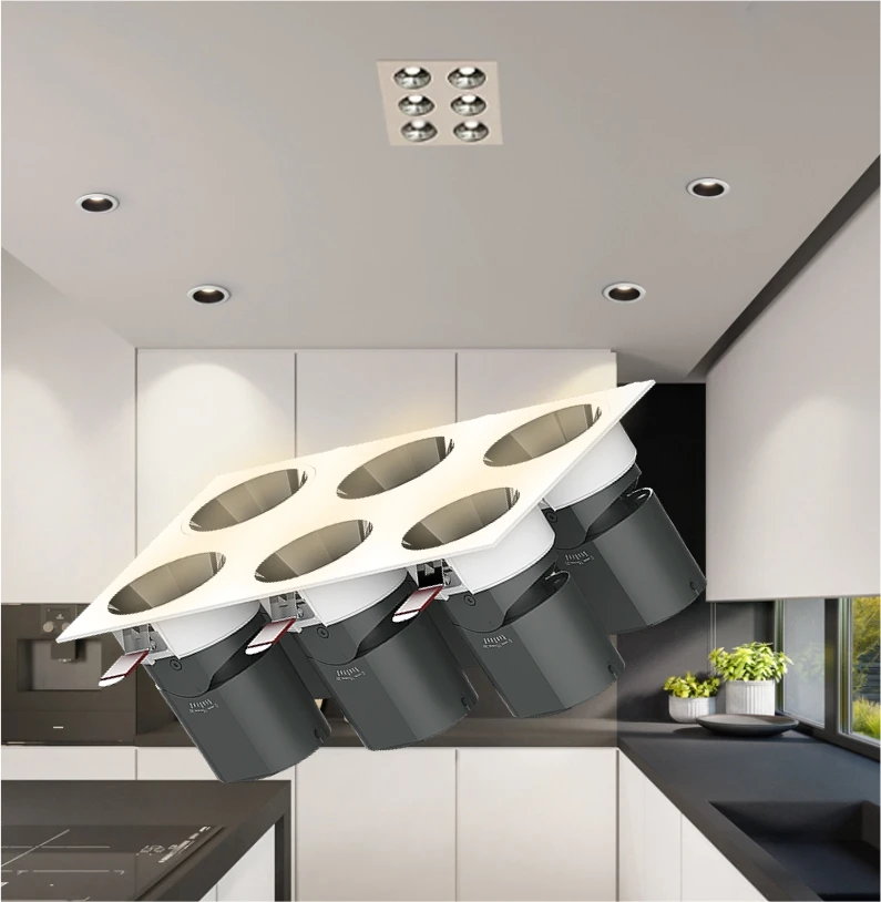 Современный дизайн светодиодные комбинированные Прожекторы для помещений/улицы IP65 1 Вт мощность алюминиевая лампа корпус гостиной кухня потолочная установка