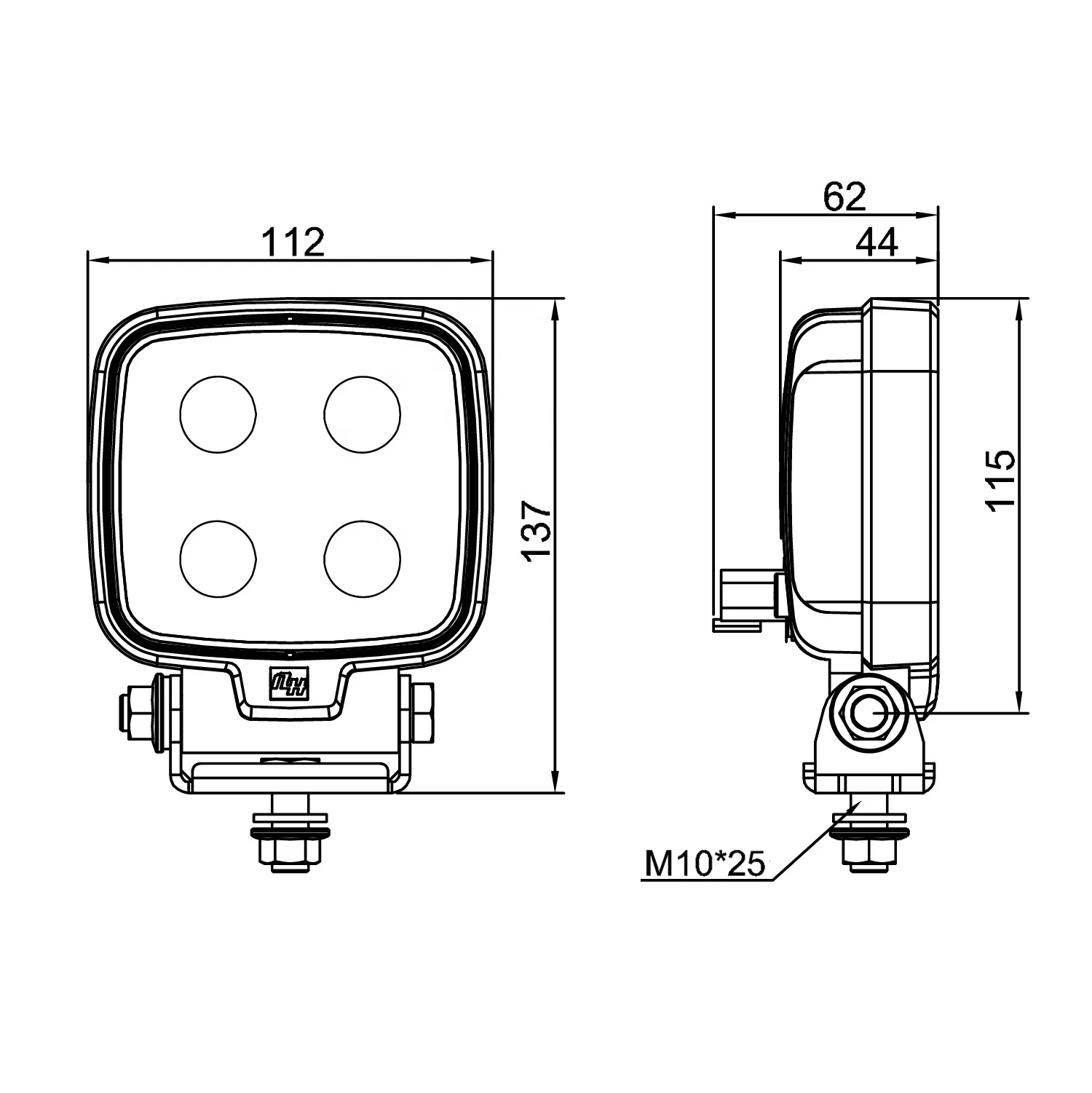 Ultra-low Temperature Cold Start with 5 Years Warranty Construction Machinery  LED Work Lights