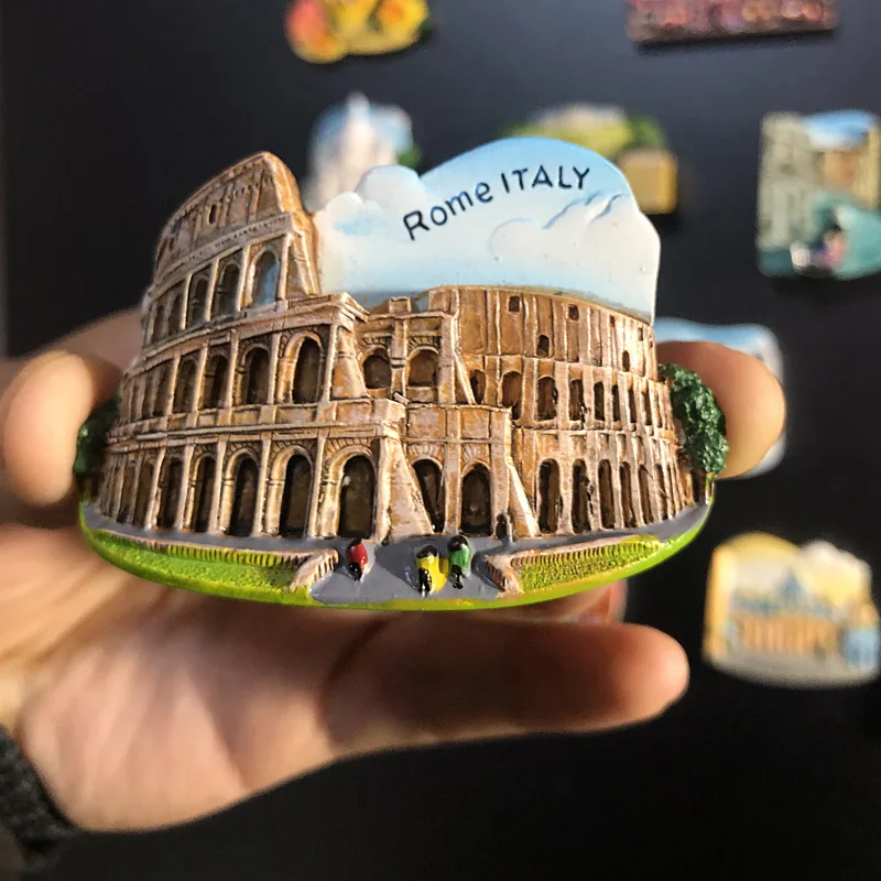 Custom Logo Epoxy Resin New York Malaysia Soft Pvc Metal Nyc Roman Roma Custom Fridge Magnet