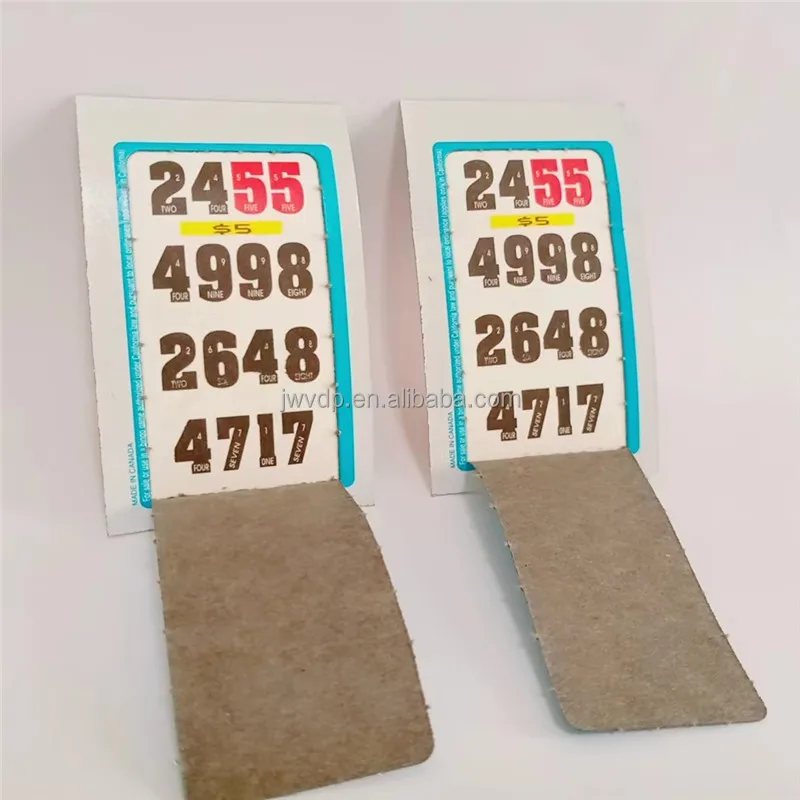 Print One Window Pull Tab Tickets Five Windows Pull Tab Bingo Tickets With High Payout