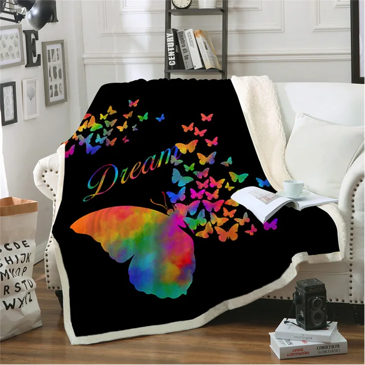 OEM Accept Comfortable blankets wholesale Black polyester raschel warm for winter double layer blankets soft