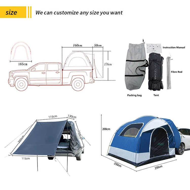easy carry travel outdoor car roof top tent outdoor camping truck tent pickup outdoor camping camper trailer offroad folding cam