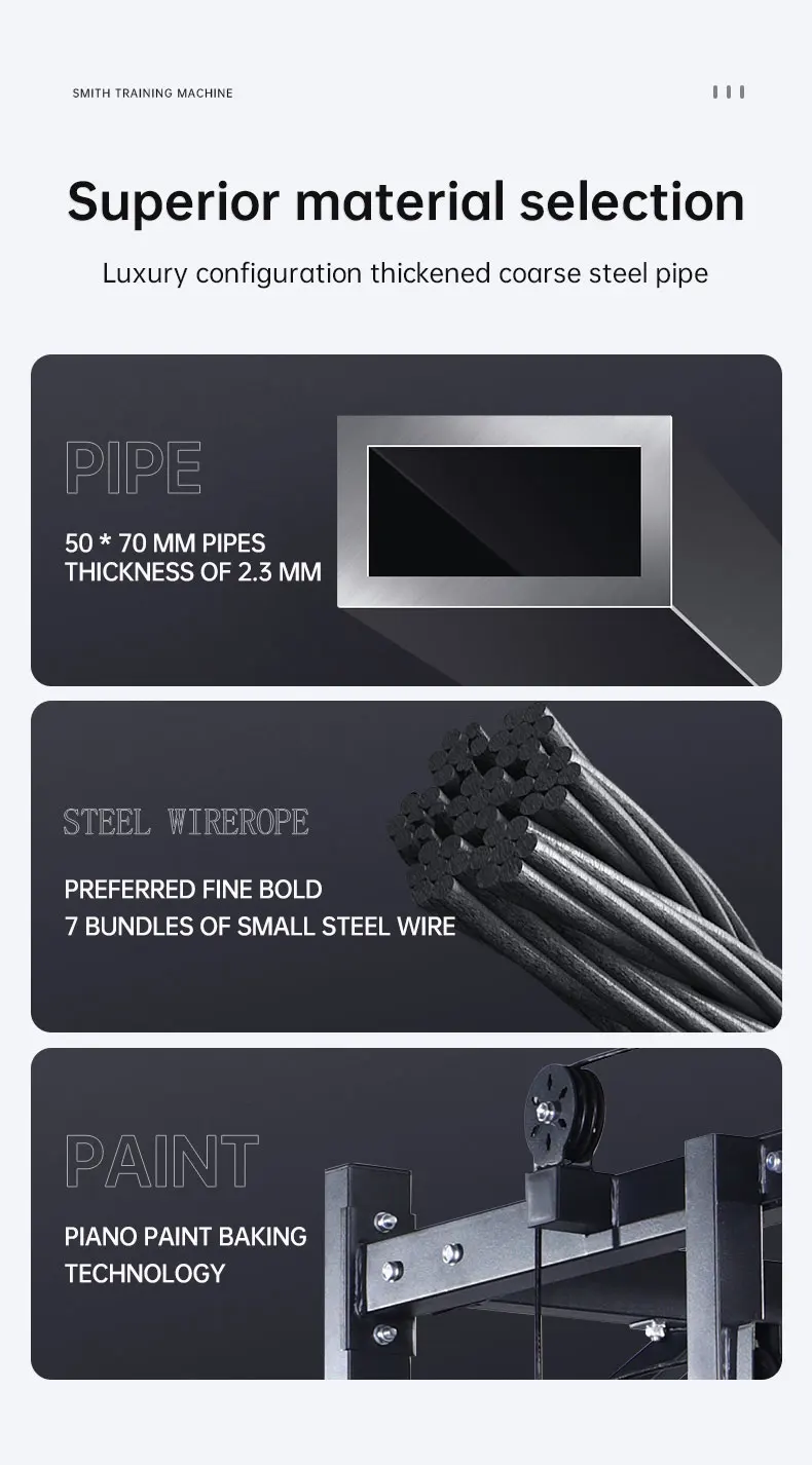 Wholesale Multi-Function Metal Smith Machine Squat Rack Commercial Home Gym Fitness Equipment Indoor Use Bodybuilding Plate Rack