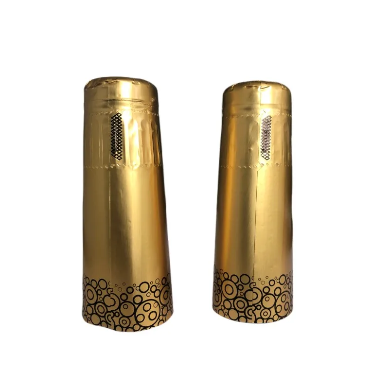 Direct Selling Heating Technology Composite Wine Bottle Screw Cap pvc heat shrink Wine Capsule
