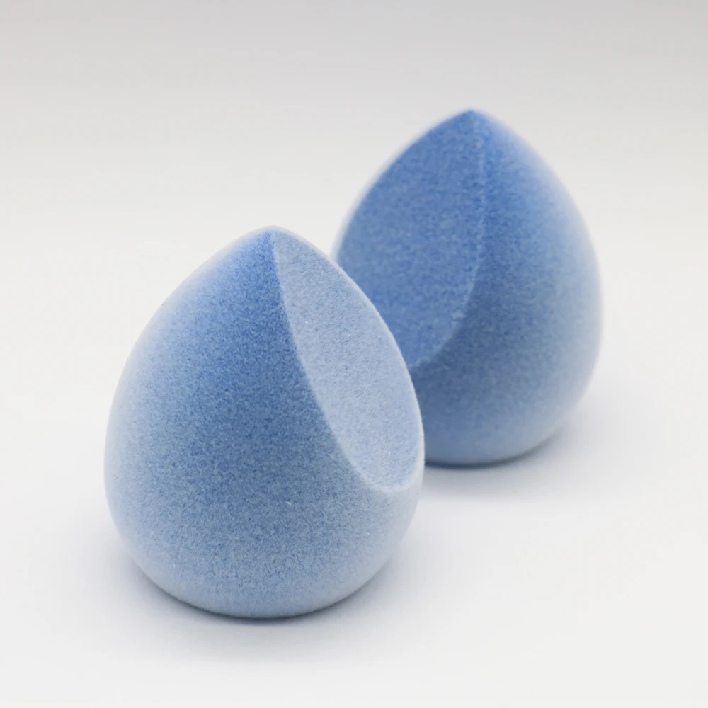 2022 New Arrivals Fuzzy Cosmetic Puff Velvet Beauty Sponge Blender Flocking Microfiber Miracle Powder Makeup Sponge