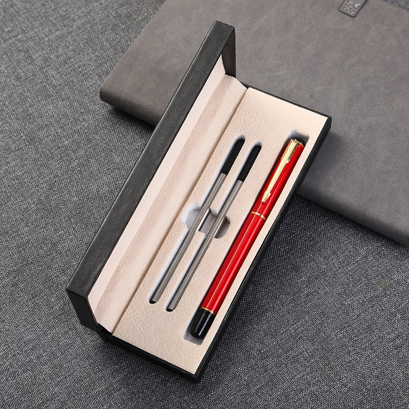 Luxury Metal Ballpoint Pen Custom Logo and Company Name for Office School Student Stationery in Gift Box Gel Pens