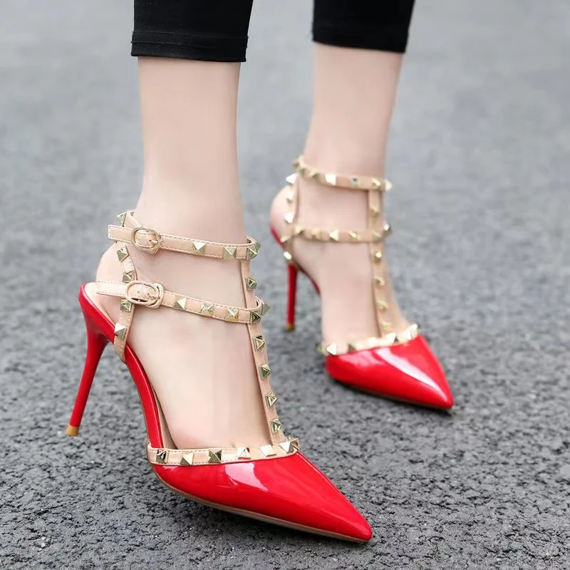 Wholesale 2022 New Big Name Designer Sexy Stiletto Rivet High Heels