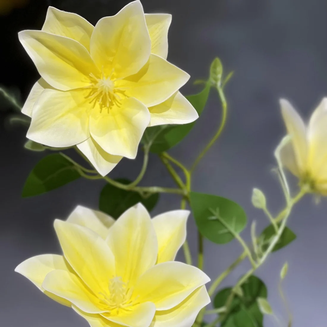Wholesale Artificial Flower3 Head Real Touch Yellow Lotus For Buddha Temple Pool Pond Home Wedding New Year Decoration