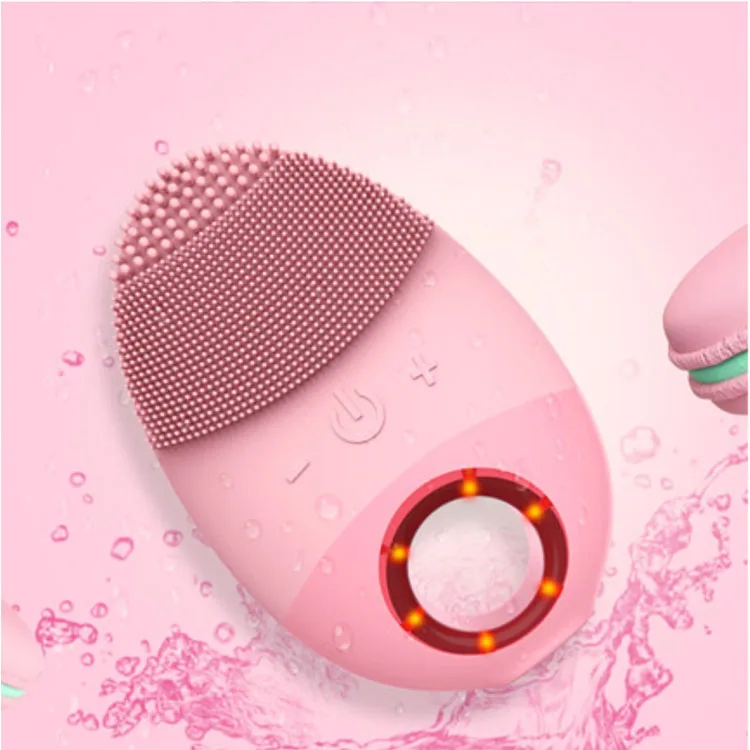 5 In 1 Face Exfoliating Electric Facial Cleaner Silicone Scrub Pore Cleaner Spin Sonic Facial Cleansing Brush