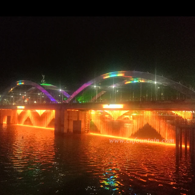 
Fountain Supplier Outdoor Digital Water Curtain Rainbow Bridge Waterfall Fountains In China Jianhe 