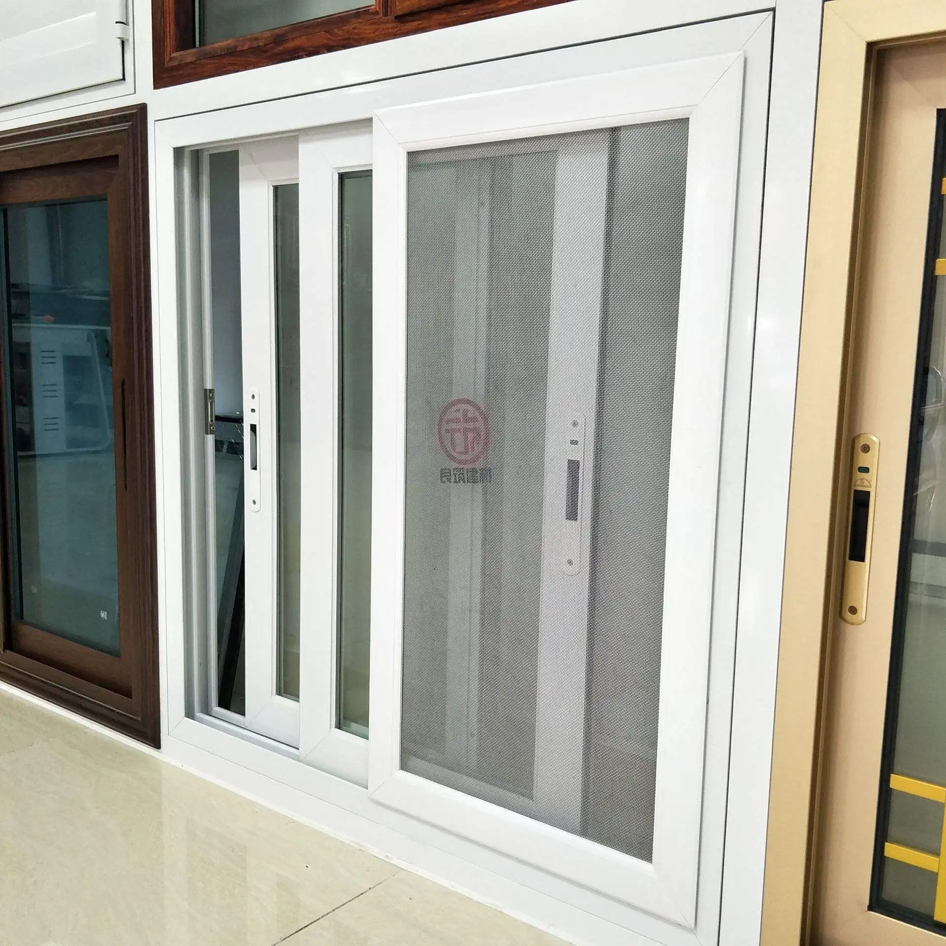 AS2047 AS2208 AS1288 Australian Standard Thermal Break Aluminum Upvc Veka Double Glaze Sliding Profile Pvc Window