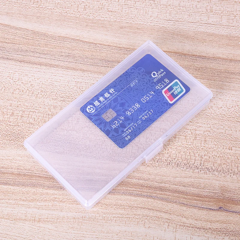 Rectangular transparent plastic PP empty box packaging electronic components finishing box stationery hand account label storage