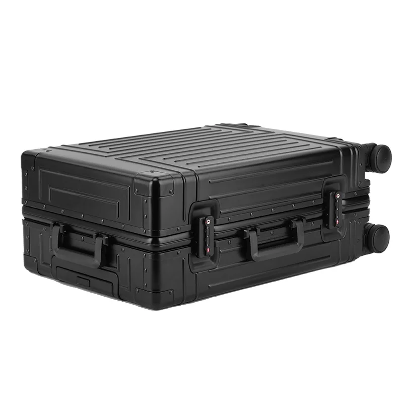 Carryon Luggage Aluminum Trolley Suitcase Private Label Cabin Luggage Valigia Suitcase With Metal Hand