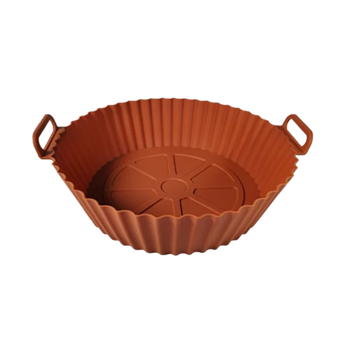 Hot selling air fryer silicone baking tray reusable BPA free food grade air fryer silicone inner lining heat-resistant baking tr