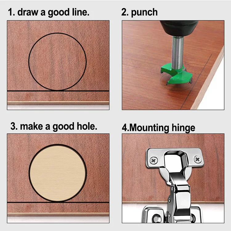 35mm DIY Locator Accurate Woodworking Mounting Hinge Drilling Jig Guide Door Hole Opener Concealed Cabinet Accessories Tool