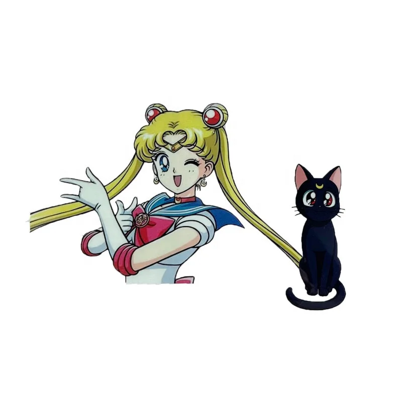 Yingli wholesale sailor moon logo heat sticker custom logo sticker stickers kawaii