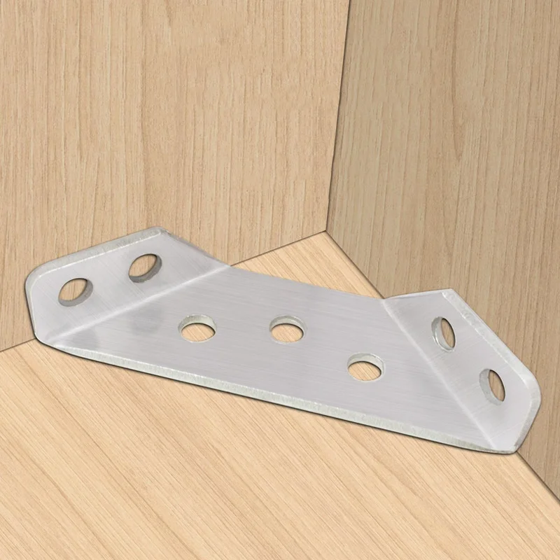 Stainless Steel Furniture Accessories Angle Bracket 90 Degree Angle Code L-shaped Furniture Hardware Connector Accessories