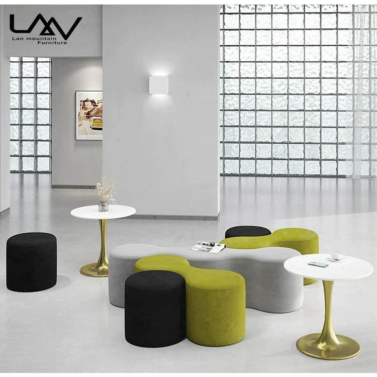 Modern Modular Sofa set for office commercial conference area lobby furniture waiting room ottoman stool