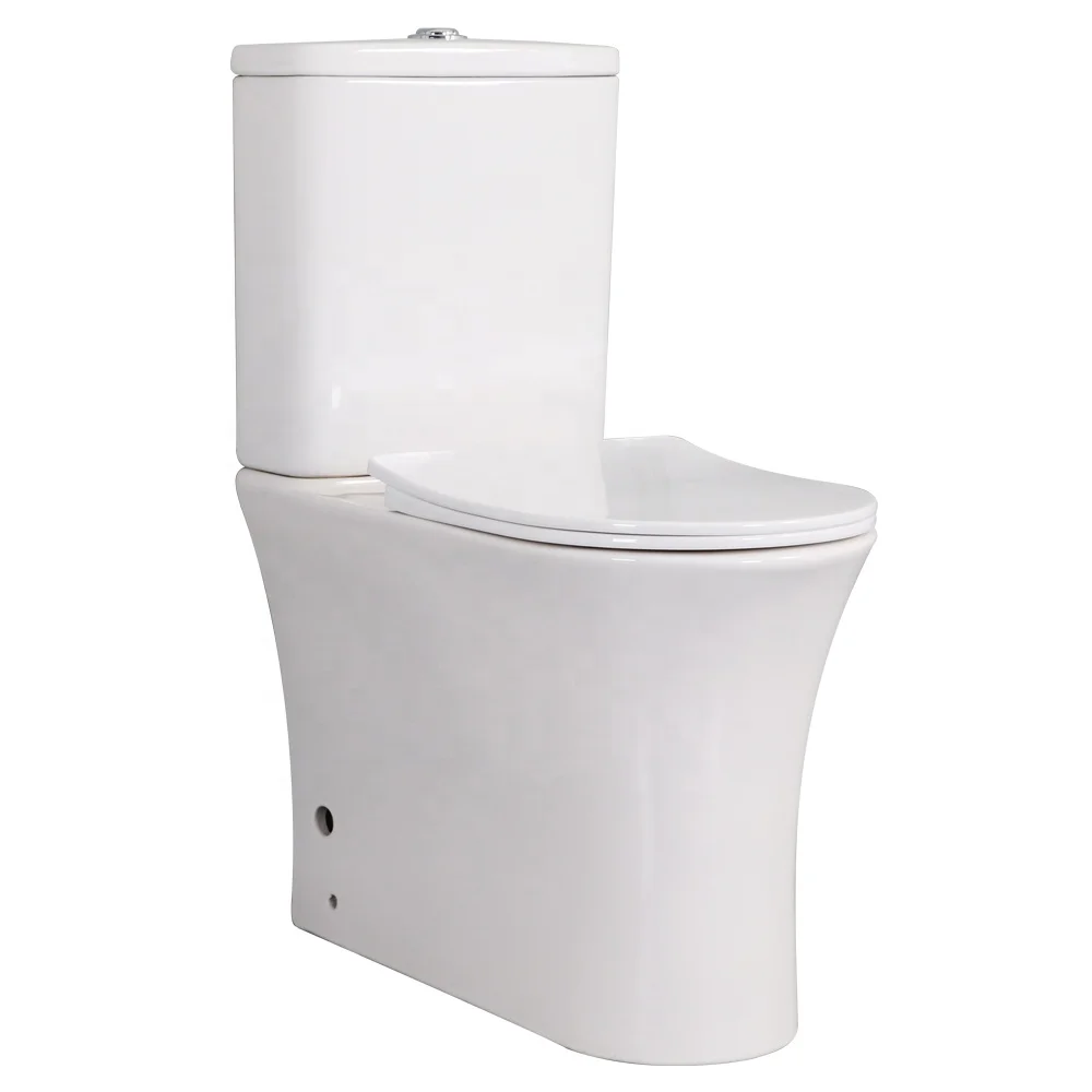 Wholesale Sanitary Ware Bathroom Ceramic Wc Toilet Water Closet White Color P-trap Two Piece Toilet