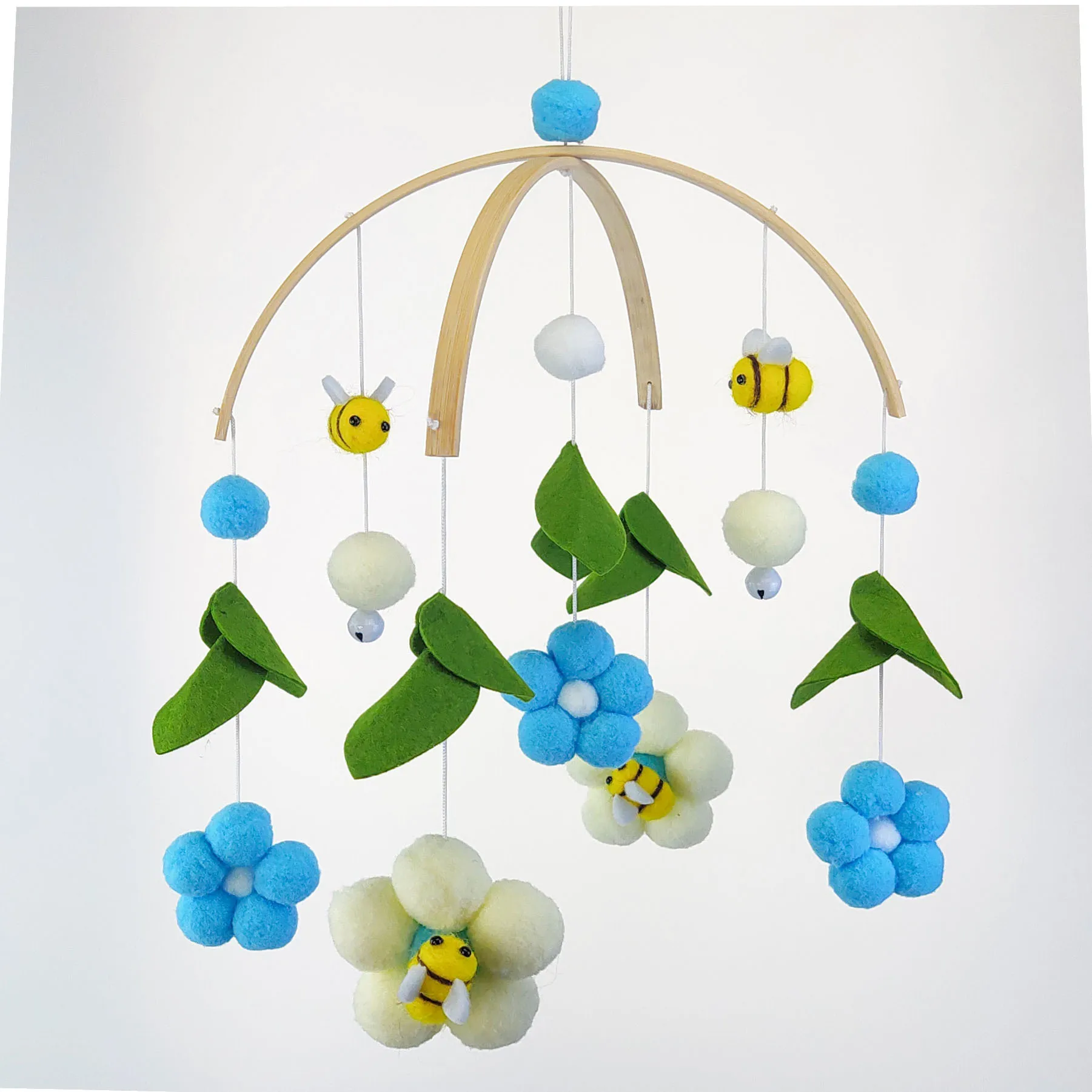 Bees & Flowers Felt Baby Mobile Baby Nursery Decor Crib/cot Hanging Mobile