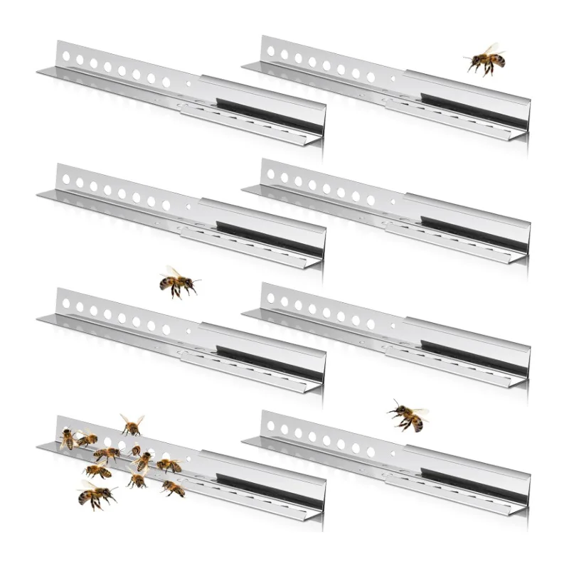 Stainless Steel Multifunctional Hive Door Stretching Hive Door Beehive Anti-Escape Door King Separator Beehive Tools
