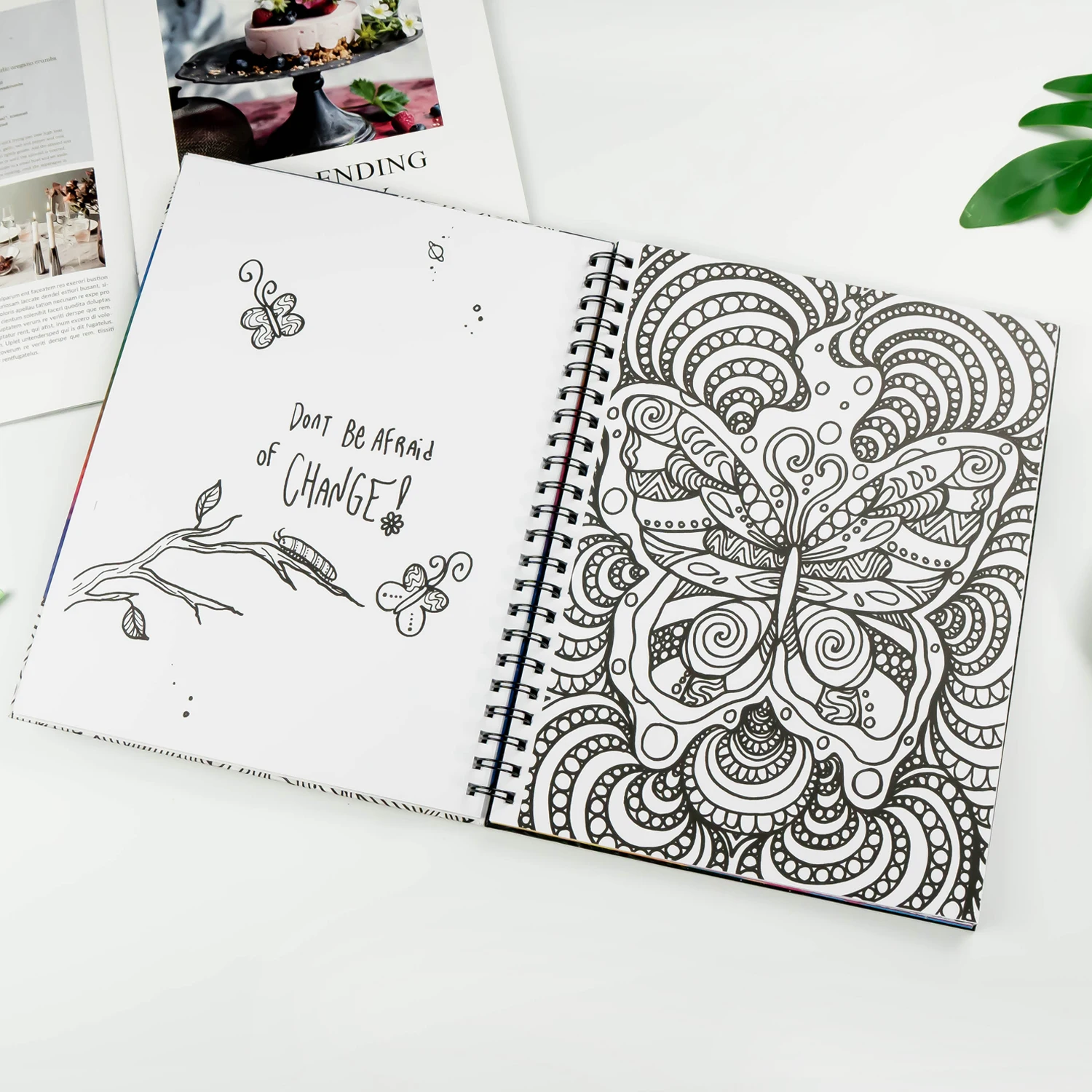 Wholesale Uptodate Spiral A4 Custom Children Adult Drawing Coloring Printing Book