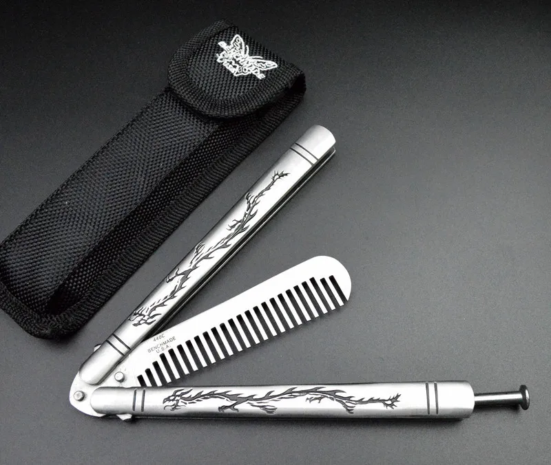 double dragon pattern Balisong butterfly Knife Trainer tool