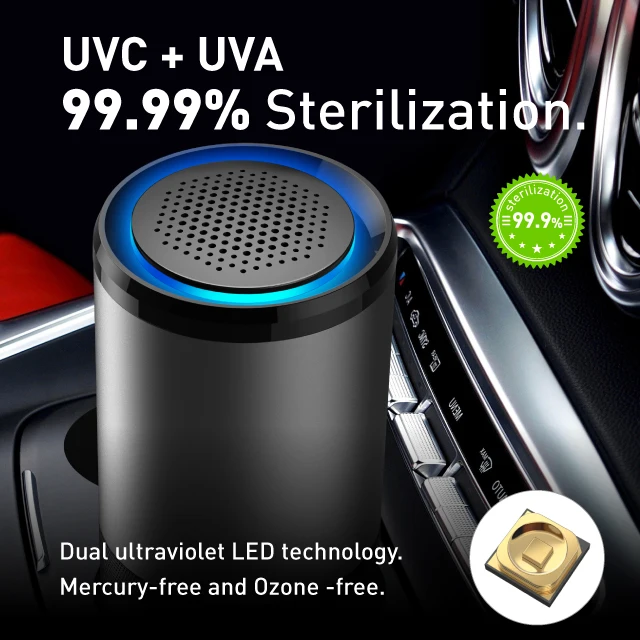  2021 автомобильный очиститель воздуха UVC Hepa фильтр убивает 99%