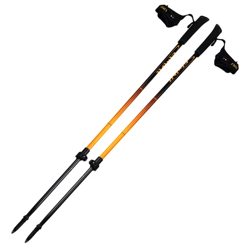 Hot sale nordic walking pole  high quality ultralight carbon fiber material trekking camping telescopic promotion nordic stick