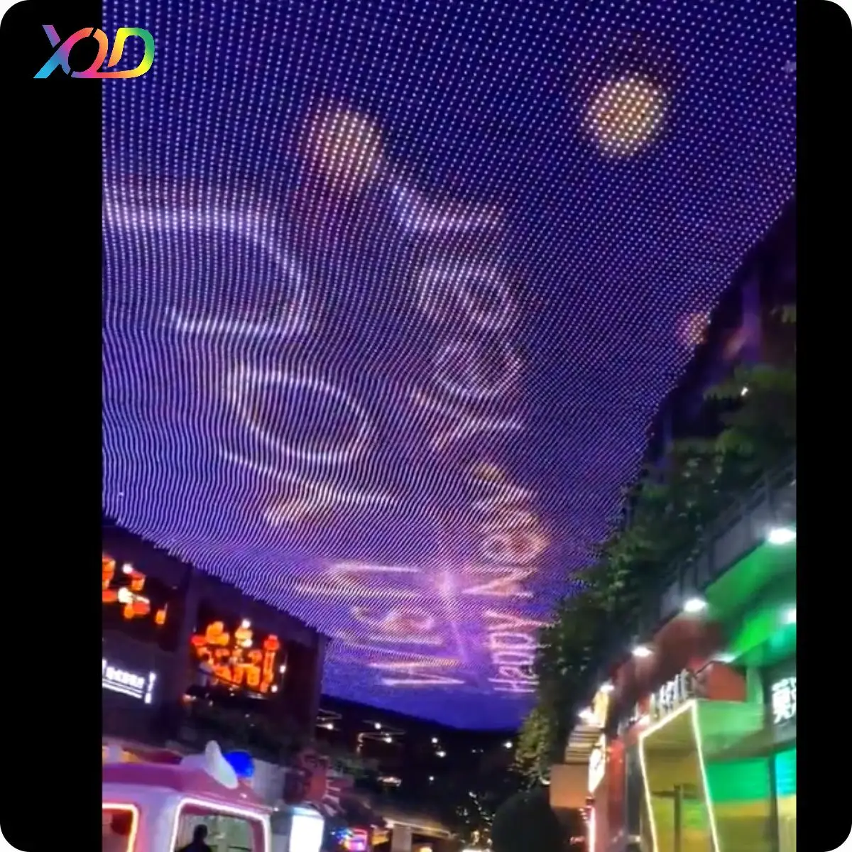Самый популярный XQD светодиодный сетчатый экран уличный RGBW цифровой RGB рекламный дисплей IP66 водонепроницаемый пиксельный свет