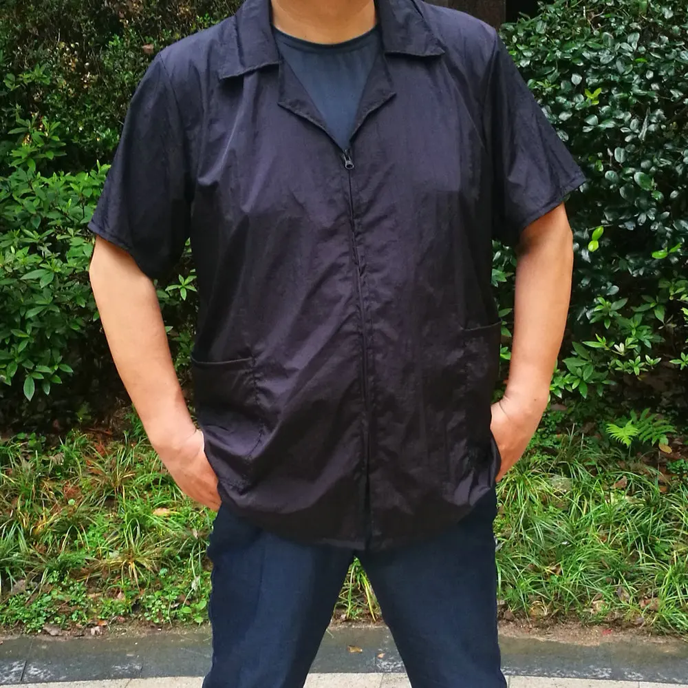 Высококачественная Парикмахерская рубашка с коротким рукавом водонепроницаемые легкие парикмахерские куртки