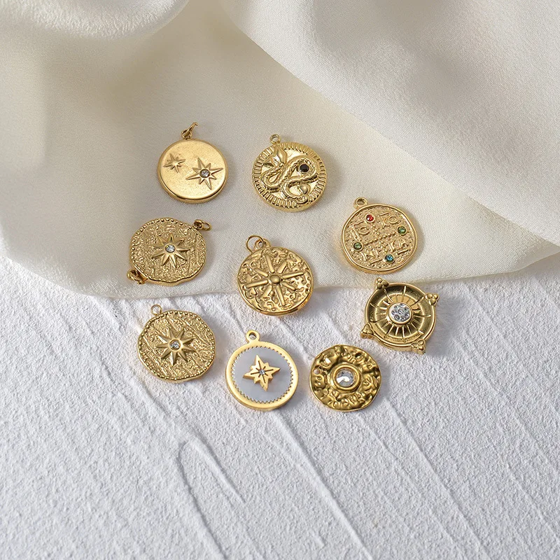 Custom Fashion Gold Plated Jewelry Findings Pendants & Charms for Necklace Jewelry Making