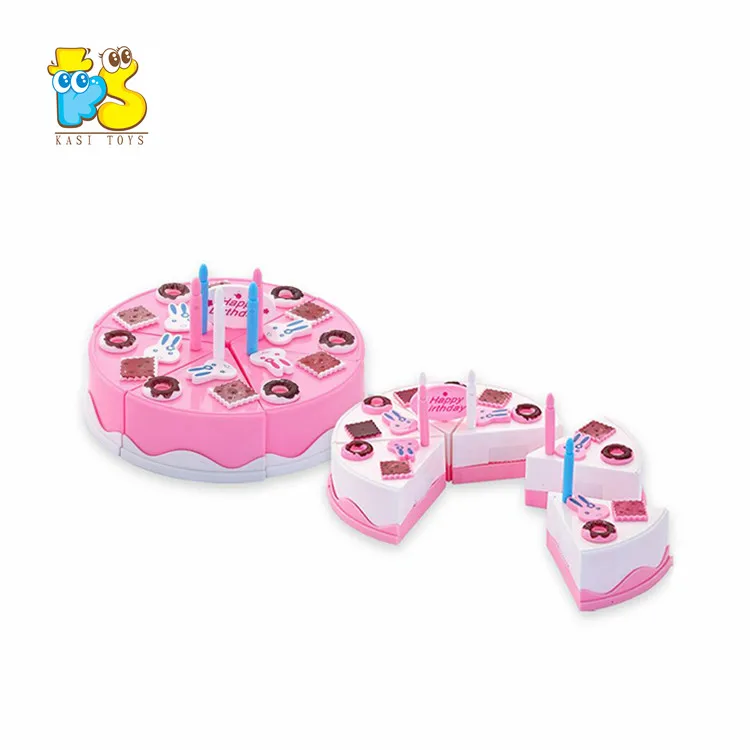 Горячая продажа Пластиковые еда девушка ролевые игры десерт игрушки играть день рождения торт набор