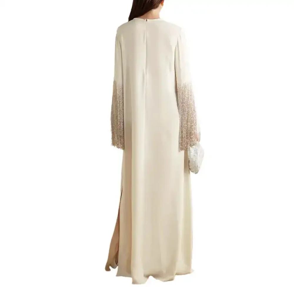 White Bandage Dresses for Women 2023 Dubai Caftan Clothes Modest Evening Dress Rompers Toddler Girls Caftan Full Natural Simple