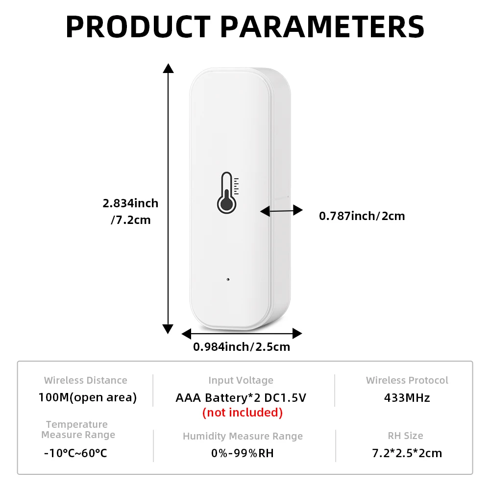 Tuya WIFI Weather Station Big LCD Screen Display Temperature&Humidity Monitor compatible with RF433 Temperature humidity sensor