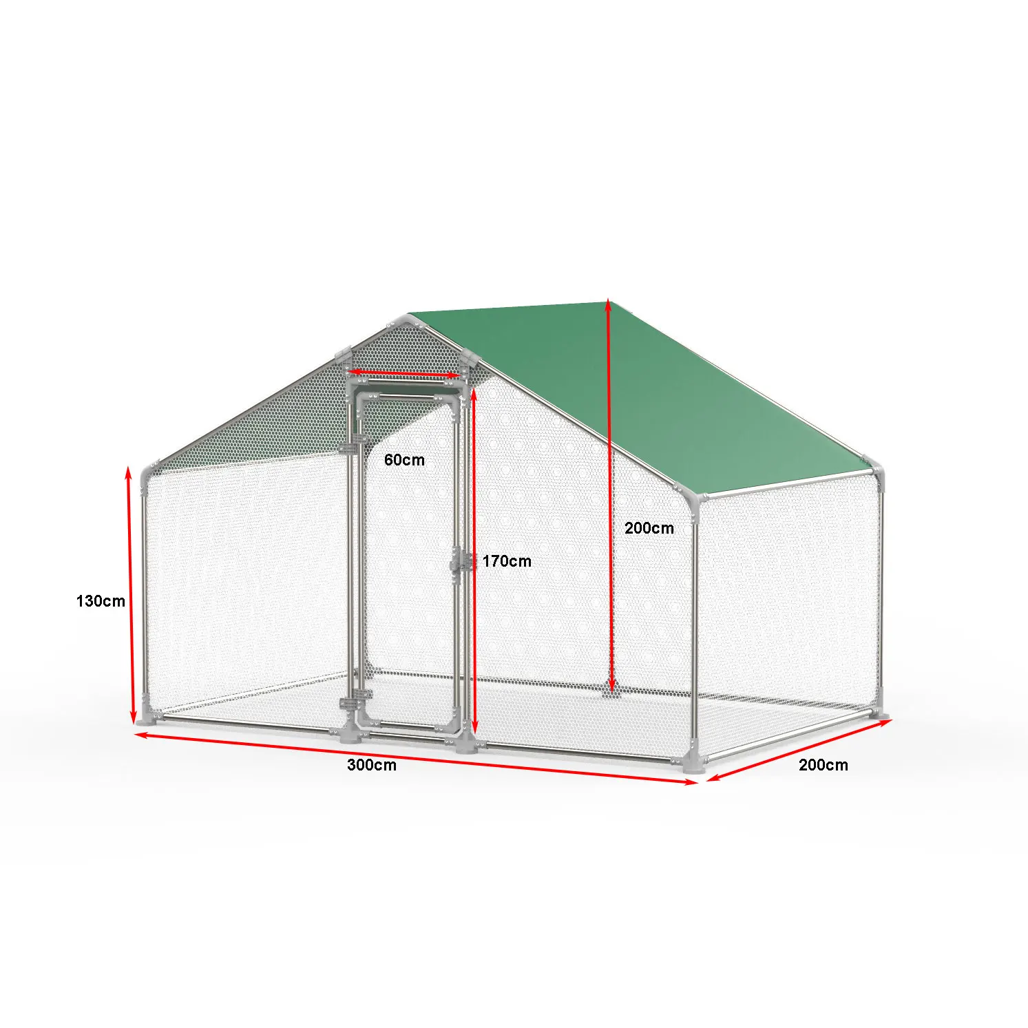Wholesale Outdoor Chicken Run 2M X 2M Walk In run For Poultry Dog Rabbit Hen Cage