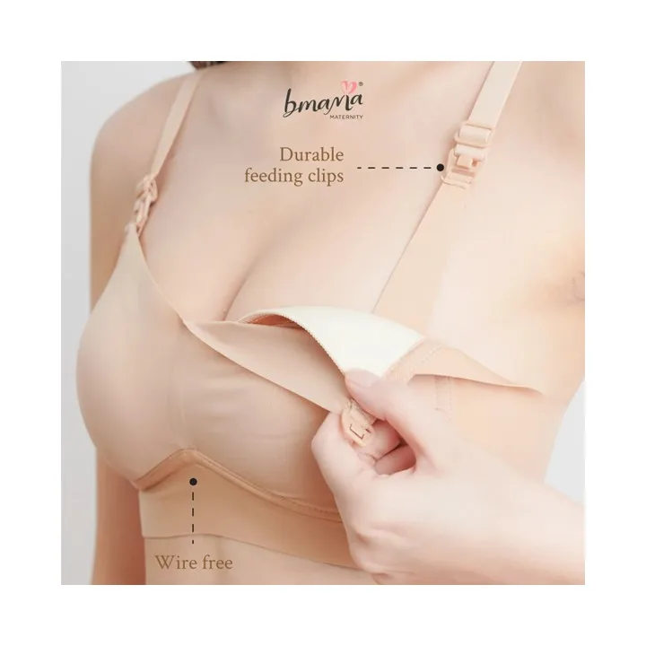 Wholesale High Quality Silk Seamless Nursing Tshirt Bra Lace XL Three Hook-And-Eye Closure Plain Breathable Nursing