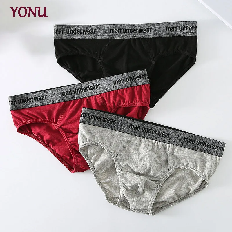 Hot Selling 95% Cotton Mid-waist High Elastic Underwear Comfortable Breathable Briefs For Men