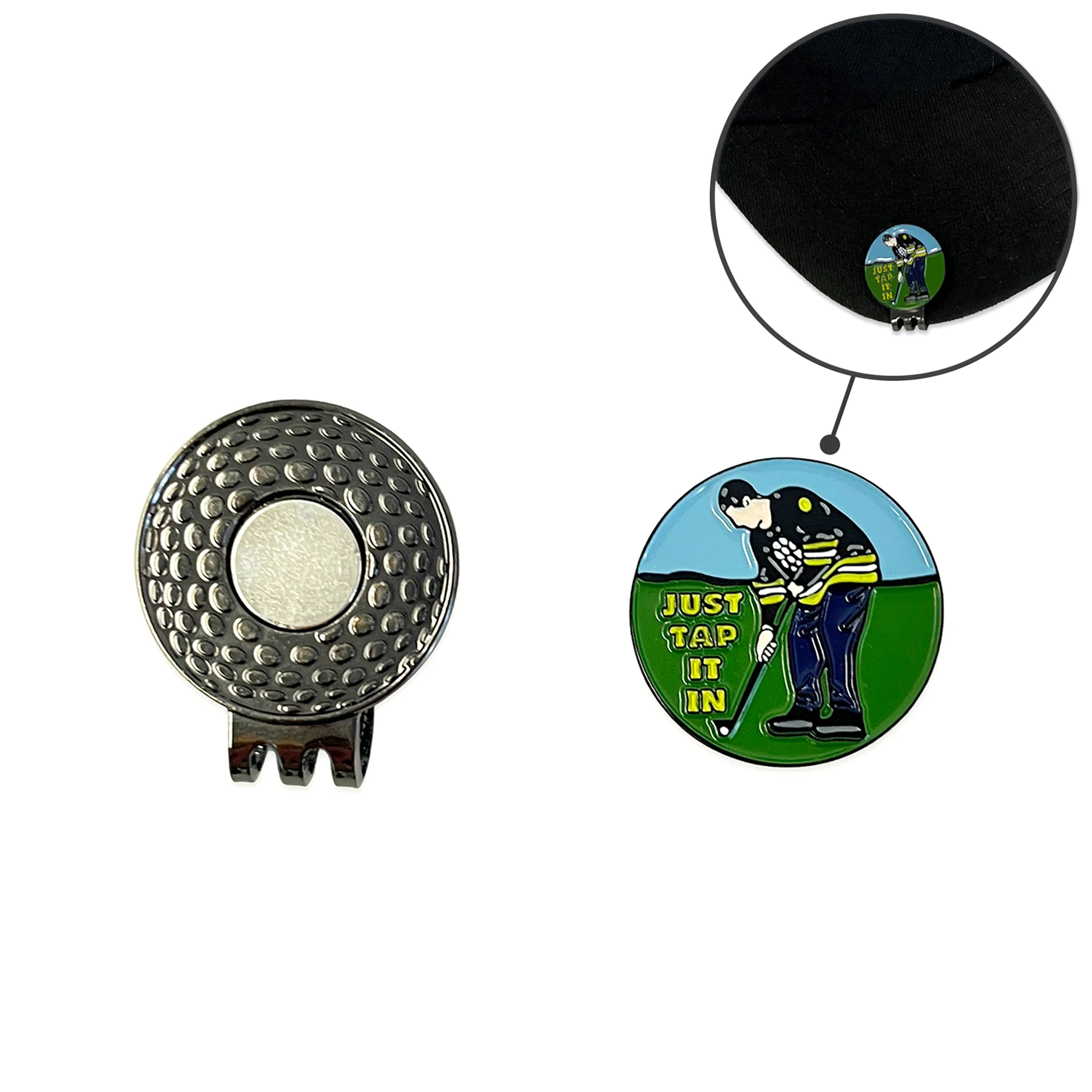 Лучший товар, аксессуары для гольфа, новый дизайн, магнитный маркер для мячей на заказ, зажим для шляпы для гольфа